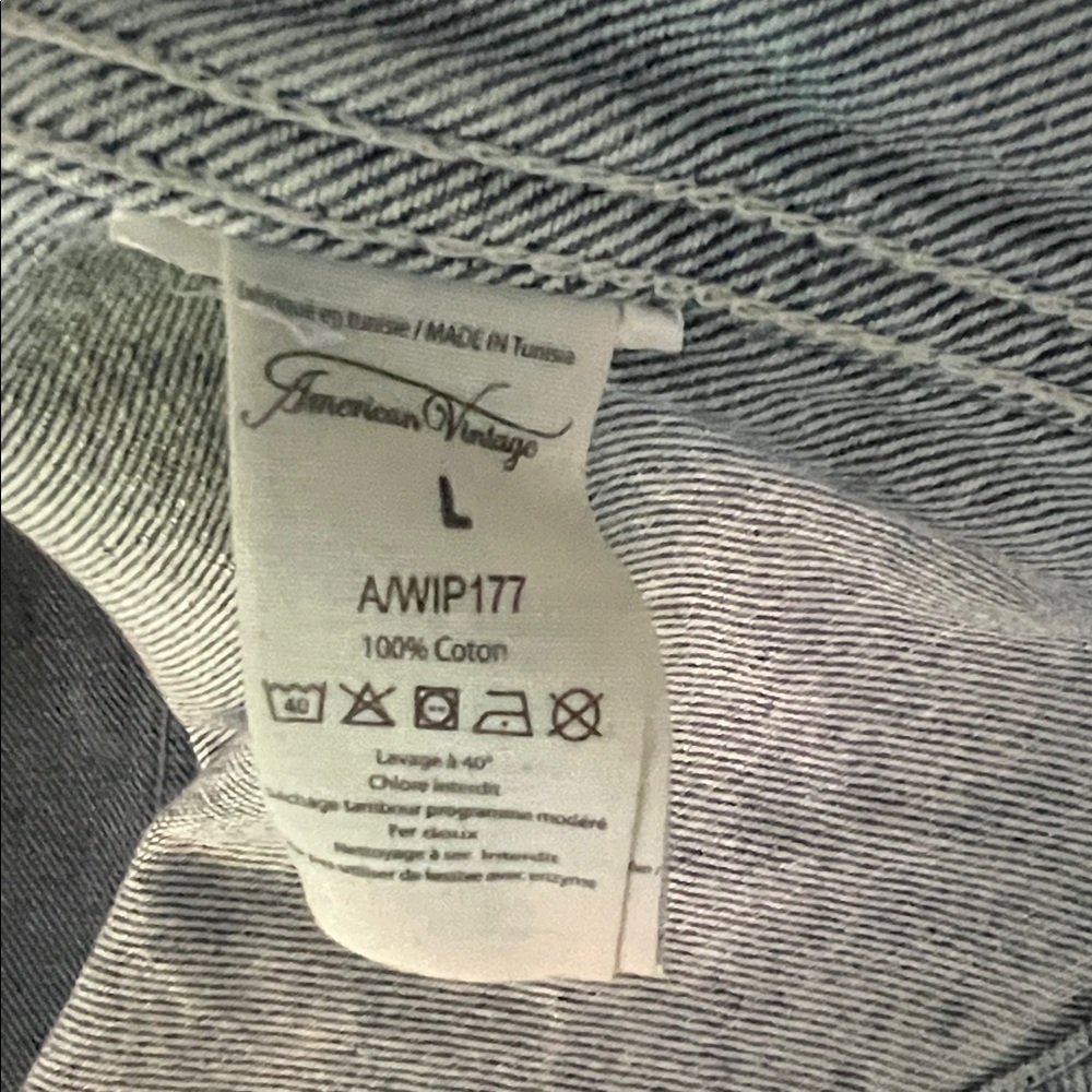 American Vintage Blue Denim Chore Jacket - Picture 9 of 9